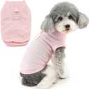 Zunea Dog Shirts for Small Dogs Girls Summer Puppy Clothes T-Shirt with Leash Ring Doggie Toy Poodle Vest Tee Shirt Soft Breathable Sleeveless Basic Shirt Pet Apparel for Chihuahua Yorkie Pink Sma