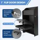 Wall-Mount Work Station Storage Cabinet for Enclosed Trailers, Race Trailer Cabinets, Flip-Out Work Tray, with Paper Towel Rack, Fit for Enclosed Race Trailer, Shop, Garage Storage, 4"D x 14"W x 20"H