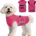 MIGOHI Dog Anxiety Relief Coat,Comfort Anxiety Vest for Dogs,Adjustable Anxiety Calming Wrap for Fireworks,Thunderstorms,Travel, Separation, Dog Anxiety Jacket for Small Dogs,Rosered, Medium, Chest:20"-24.4"