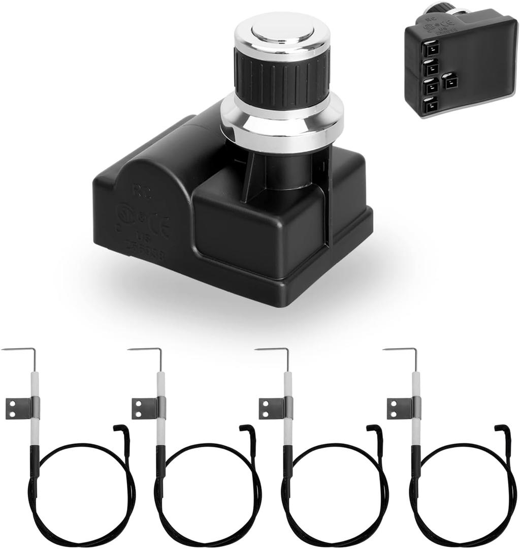 5-Outlet Grill Igniter Replacement Parts for Home Depot Nexgrill 720-0830 720-0830H 720-0888N Parts, DHL-128-5Q Grill Ignitor Replacement Kit for Nexgrill Igniter Replacement Parts with Wire