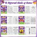 Easter Lent Activity Books for Kids - 24Pcs Christian Lent Mini DIY Games Coloring Book Set Bulk Mazes Word Search Word Scramble Games for Sunday School Classroom Easter Spring Holiday Party Favors