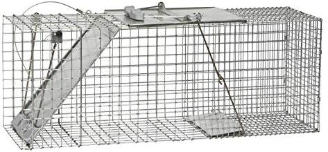 Havahart 1085 Large 1-Door Easy Set & Release Humane Live Animal Trap for Armadillos, Cats, Groundhogs, Muskrats, Nutria, Opossums, Racoons, Skunks, and Other Similar-Sized Animals