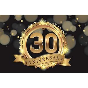 Yeele 10x6.5ft Celebrate 30Th Anniversary Photography Backdrop Birthday Wedding Anniversary Ribbon Party Banner Decoration Background Picture Couple Man Woman Portrait Shooting Studio Props Wallpaper