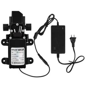 DC 12V Water Pump,1GPM 4L/M Diaphragm Pump with Power Supply Adaptor G1/2" 20mm Inlet/Outlet