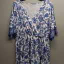 Nursing Dress for Women Breastfeeding Dresses - Maternity Nursing Dress V Neck Flowy Boho Floral Vacation Dress Blue Medium