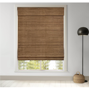 LazBlinds Cordless Bamboo Roman Shades, 21.5x64, Highfield Teak