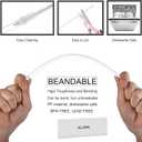 ALINK 12-Pack Reusable Hard Plastic Clear Straws, 10.5 inch Long Tumbler Straws for 16 OZ 20 OZ 30 OZ Stanley, YETI, Starbucks Tumblers with Cleaning Brush