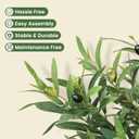 Olive Trees Artificial Indoor,Faux Olive Tree 4ft Tall 1Pack with White Planter,Fake Olive Tree with Natural Olive Branches and Realistic Leaves for Home Decor Indoor