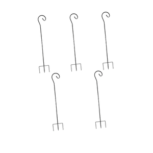 Mikikit 5pcs Shepherd Hooks for Hanging Plants Outdoor Plant Hangers Bird Feeder Stand Heavy Duty Garden Decor Vintage