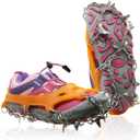 Ice Cleats for Kids, Kids Crampons for Hiking Boots & Shoes, Stainless Steel Anti-Slip Kids Snow Cleats, Ice Snow Grips for Toddlers, Kids and Youth Fishing, Walking, Hiking & Climbing (M(4.5 Big Kid-7 Big Kid/Woman))