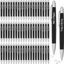 Yeaqee 100 Pcs Motivational Pens Employee Appreciation Gifts Thank You Metal Greeting Quote Ballpoint Pen for Office Worker Teacher Nurse(Black,Inspirational)