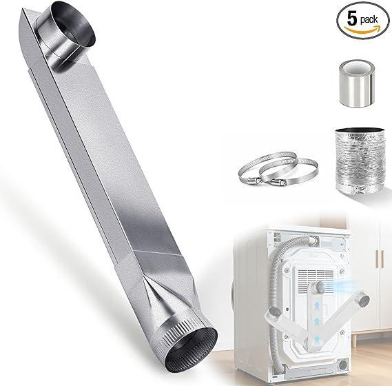 UD48S 4" adjustable dryer vent Kit 23"-43", Compatible with Whirlpool and all 4" Dryer Vent Outlet, Periscope Dryer Vent for Tight Spaces, Easy Install Laundry Venting, OEM, Stainless Steel