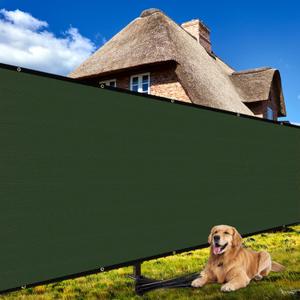 Shade&Beyond 6' X 50' Fence Privacy Screen Heavy Duty 170 GSM Fencing Mesh Shade Net Cover for Wall Garden Back Yard Outdoor Home Decoration, Green (0 6' x 5 0', Dark Green)