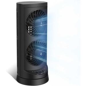 Personal Tower Fan for Bedroom, Portable Desk Table Fan3 Speeds Cooling Standing Fan with 12H Timer, 60 & 110 Oscillating Floor Tower Fans That Blows Cold Air for Bedroom Office,Dark Grey