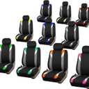 FH Group Front Set Cloth Car Seat Covers for Low Back Car Seats with Removable Headrest, Universal Fit, Airbag Compatible, Seat Cover for SUV, Sedan, Van, Mint