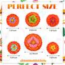 24 Pcs Cinco De Mayo Party Decorations Mexican Paper Flowers Tissue Pom Paper Fiesta Flowers Multicolored Carnival Flowers for Fiesta Cinco De Mayo Wedding Backdrop Wall Decoration Supplies