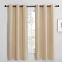 NICETOWN Room Darkening Curtain Panels for Cafe, Thermal Insulated Grommet Room Darkening Draperies/Drapes for Window (Biscotti Beige, 2 Panels, W42 x L68 -inch)
