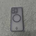 for iPhone 15 ProMax Case,Magnetic Tempered Glass Double-Sided Phone Case,Full Body Shockproof Frosted PC Cover Metal Bumper Compatible with MagSafe Case for iPhone 15 Pro Max-Titanium Black