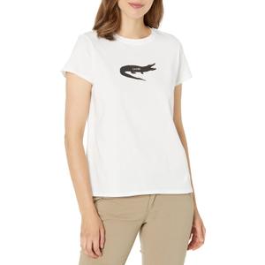prAna Women's Journeyman Tee (Large, White Alligator)