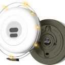 DIBMS 1-Pack Camping String Light w/Lamp, 32.8FT Rechargeable Waterproof LED Hanging Light for Outdoor Camping Awning Tent Garden Party Festival Decor