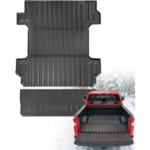 for Chevy Silverado/GMC Sierra 2500/3500HD 2020-2026 Truck Bed Tailgate Mats (Only 6.8FT), All Weather TPE Liner (Not for Factory 5th Wheel System) for Chevrolet Silverado/GMC Sierra Accessories