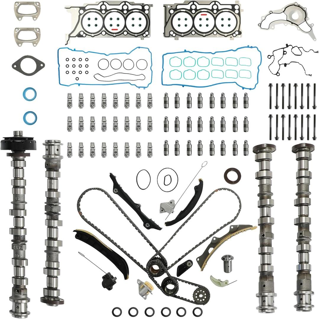 3.6 Pentastar Overhaul Rebuild Kit with Camshafts Timing Chain Kit Rocker Arms & Lifters Fit for Ram 1500 Jeep Wrangler Grand Cherokee Dodge Durango Challenger Chrysler 200 3.6L V6 2011-2016