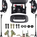 Tailgate Hardware Rebuild Kit Compatible with 1999-2006 Chevy Silverado Fleetside GMC Sierra Pickup. Tailgate Handle Bezel Latch and Cables Rods, OEM 15228539,15997911,15921948, 5921949