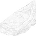 Cabilock Clear Round Table Cover Elastic Edge Fitted Tablecloth for Indoor Outdoor Use for Family Meals Parties Special Occasions
