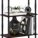 Furinno Turn-N-Tube 5-Tier Multipurpose Shelf / Display Rack / Storage Shelf / Bookshelf, Classic Tubes, Dark Cherry/Black