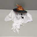 [ Sound Activated ] Light up Halloween Animatronics Hanging Ghost Decorations with Creepy Sound & Shake Hands, Lighted Flying Ghost Scary Halloween Props Decor Outdoor Yard Patio Haunted House