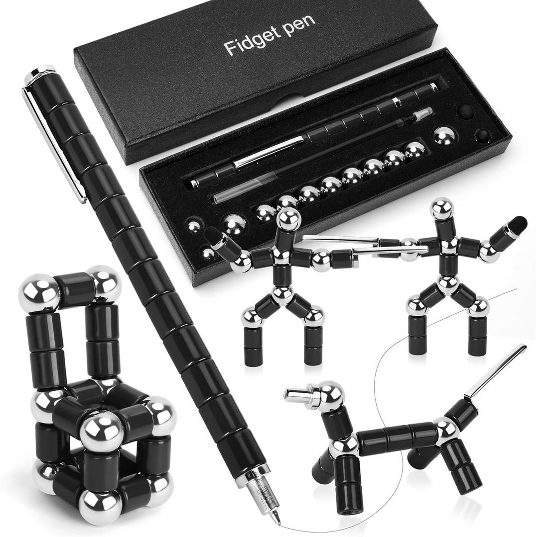 Finger Pen, Magnetic Pen, Trendy Stress-Relief Toy for Teenagers, Work Decompression GadgetsTeenager's Birthday Gift IdeasGifts Suitable for Boys and Girls. (Black)