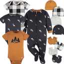 Gerber Baby-Girls Boys and Girls 12 Piece Layette Gift Set (0-3 Months, Brown Deer)