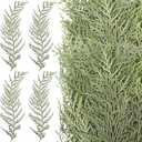 HyDren 100 Pcs Christmas Preserved Real Pine Branches Leaves Greenery Pine Picks Natural Dried Greenery Plants Twigs Wreath Decorations for Christmas Home Decor Indoor Outdoor (6 Inches)
