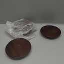 4 PCS 1 Gallon Mason Jar Lids Wooden Fits 3.7 Inch Inner Dia Replacement Mason Jar Lids Ball Glass Jar Lids Wooden Lid with Silicone Seal Canning Jars Lids Only for 1 Gallon Jars(4, Dark Acacia)