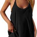 Ebifin Women's Summer Mini Dress Casual Workout Tennis Dress with Shorts Sleeveless Althletic Dresses L
