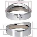 NTHREEAUTO 7" Headlight Visor Trim Ring Chrome Motorcycle Headlamp Frenched Rings Head Lamp Decorate Accessories Compatible with Harley Road King Electra Glide Heritage Softail Touring (Chrome)