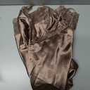 Avidlove Women Lingerie Satin Sleepwear Lace Chemise V Neck Nightwear Mini Slip Nightgown Brown Large