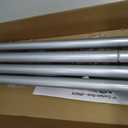 TONIAL 2 Pack Curtain Rods 32 to 58 Inch, Telescoping Splicing 3/4 Inch Single Rods for Windows Decorative Drapery Rod with Small Finial, Silver