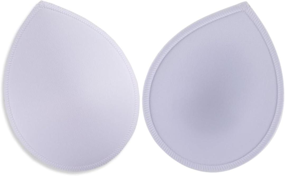 Nimiah Bra Pads Inserts , Sewn Edge Removable Boob Replacement Padding for Swimsuit Sport Fits AB Cups