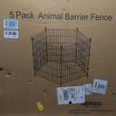 5 Panels No Dig Decorative Outdoor Garden Fence for Yard, 32 in(H) X 11.8 ft(L) Animal Barrier Fencing Rustproof Metal Wire Panel Border for Dog, Rabbits, and Patio Temporary Ground Stakes