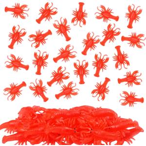 20 Pcs Mini Lobster Claw Crawfish Boil Party Supplies Soft TPR Lobster Food Models Fake Crawfish Party Decorations for Early Education Teaching Aids, Pendants, Party Shooting Props,Sea Creature Models