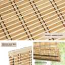 LazBlinds No Tools No Drill Cordless Bamboo Roman Shades, Light Filtering Window Treatment, Roll Up Bamboo Blinds for Windows 23'' W x 64'' H, Natural 306