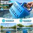 Pond Filter Pumps with Lights, 800GPH Pond Pump with Filter Fountain Kit,130W Pond Filter System with Pump Filter Kit, Koi Pond Filters for Outdoor Pond Water Features(Corded Electric)-Blue