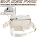 2 x Personalized Anniversary Wife Birthday Gifts from Husband,Mothers Day Gifts for Women,Waist Packs Initial White R,Cream Bag