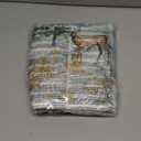 Horaldaily Christmas Tablecloth 60120 Inch, Golden Snow Deers Washable Table Cover for Party Picnic Dinner Decor (Green)