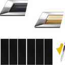 Compatible with Bowtie Logo Wrap Stickers Cut-Your-Own Emblem Overlay DIY Decals for Chevy 6PCS Matte Black