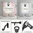 72-144 Inches Curtain Rods for Window, Vimayta 1 Inch Diameter Drapery Rod with Resin Finials, Ideal Adjustable Heavy Duty Single Curtains Rod for Bedroom, Living Room Decoration, Matte Black