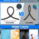 1/4" Air Line Tubing Kit, 32.8FT(10M) SAE J844 PA Nylon Air Hose Tubing with Cutter and Teflon Tape, 1/4" Air Hose with Push to Connect Fittings for Air Brake System Or Fluid Transfer(30PCS)