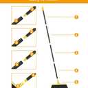 KeFanta Outdoor Broom for Floor Cleaning,58" Heavy-Duty Commercial Broom for Sweeping Concrete Courtyard Garage Patio Indoor Home Kitchen Office Lobby