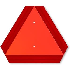 SWEETAPRIL Slow Moving Vehicle Sign, Rust Free Aluminum Slow Moving Vehicle Triangle Signs, 14"X16", 40-Mil Thick Diamond Grade Reflective For Golf Cart, For Golf Cart, Tractor, Utv, Safety Signs